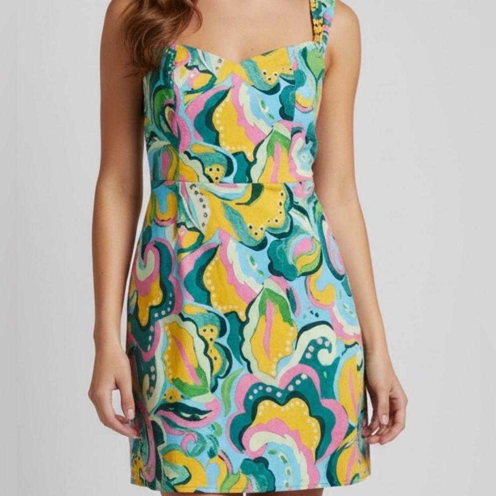 Mango Tropical Mini Dress, Size S